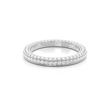 2.40mm Pave Setting Full Eternity Diamond Ring