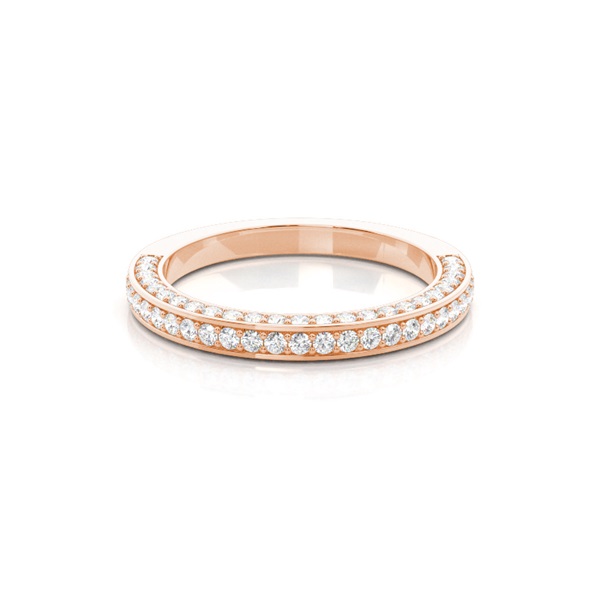 Pave Setting Half Eternity Diamond Ring