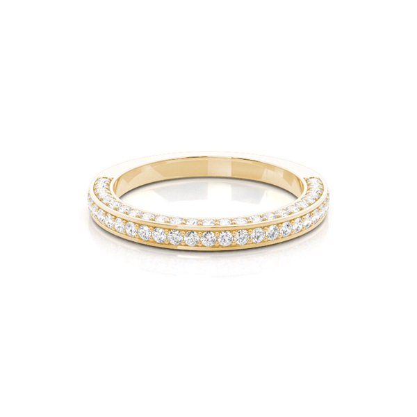 Pave Setting Half Eternity Diamond Ring