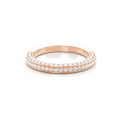 Rose Gold Half Eternity Diamond Rings