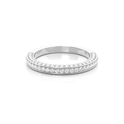 Diamant Halb Memoirering in einer Pavefassung