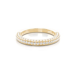 Pave Setting Half Eternity Diamond Ring