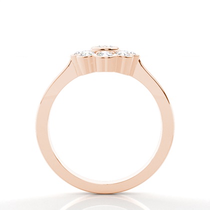 Rose Gold Diamond Cluster Rings