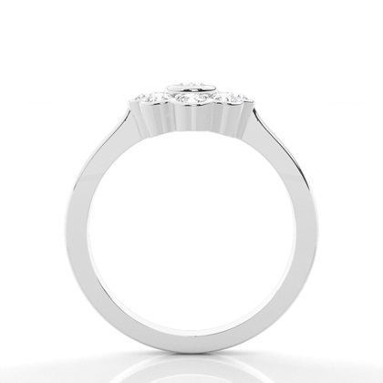 Round Cluster Diamond Rings