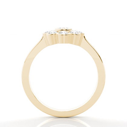 Yellow Gold Cluster Diamond Rings