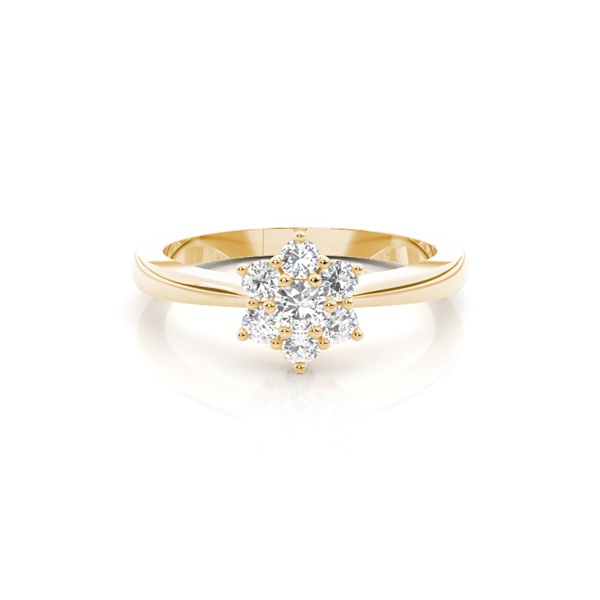 Brilliant Mehrfachdiamant Ring in Krappenfassung