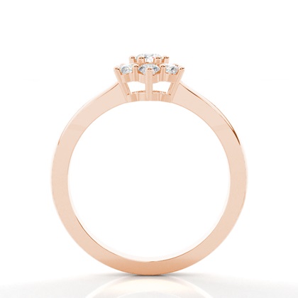 Rose Gold Diamond Cluster Rings