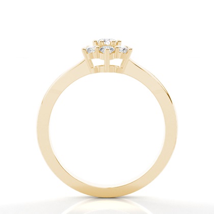 Yellow Gold Cluster Diamond Rings