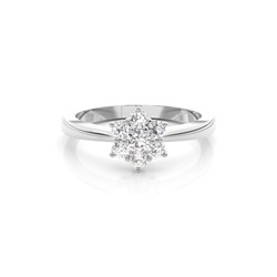 Brilliant Mehrfachdiamant Ring in Krappenfassung