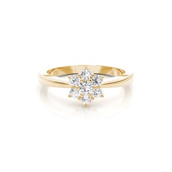 Brilliant Mehrfachdiamant Ring in Krappenfassung