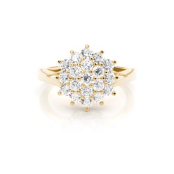 Brilliant Mehrfachdiamant Ring in Krappenfassung