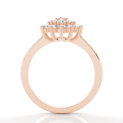 Rose Gold Diamond Cluster Rings