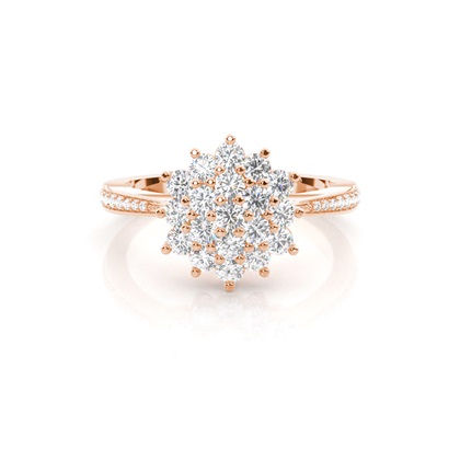 Rose Gold Diamond Cluster Rings