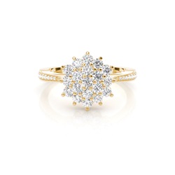 Brilliant Mehrfachdiamant Ring in Krappenfassung