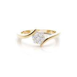 Brilliant Mehrfachdiamant Ring in Spannungsfassung