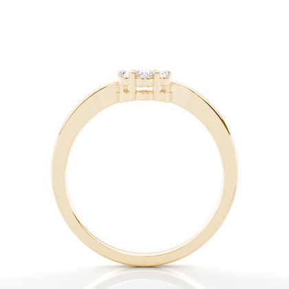 Yellow Gold Cluster Diamond Rings