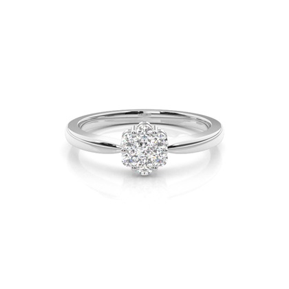 Round Cluster Diamond Rings