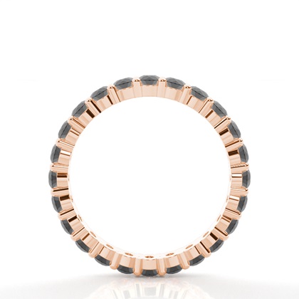 Memoire Schwarze Diamant Ring in Krappenfassung