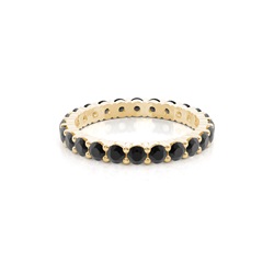 Memoire Schwarze Diamant Ring in Krappenfassung