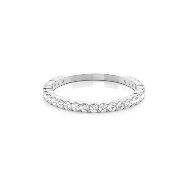 Prong Setting Round Diamond Three Quarter Eternity Ring