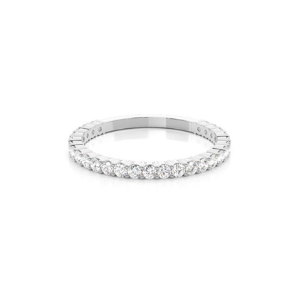 Prong Setting Round Diamond Three Quarter Eternity Ring