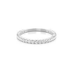 Prong Setting Round Diamond Three Quarter Eternity Ring