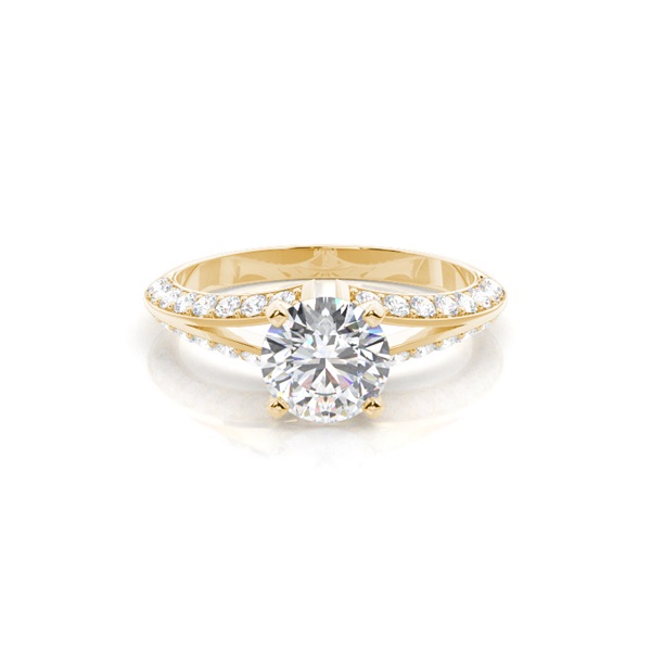 White Gold Side Stone Diamond Engagement Ring