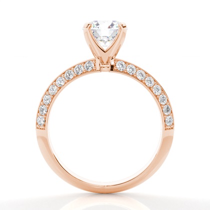 Rose Gold Side Stone Diamond Rings