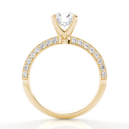Yellow Gold Side Stone Diamond Rings
