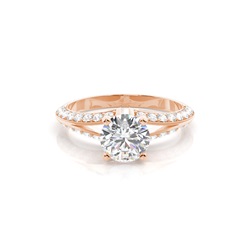 Krappenfassung mit Brilliant Schulter Diamanten