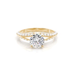 White Gold Side Stone Diamond Engagement Ring