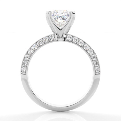 Princess Side Stone Diamond Rings