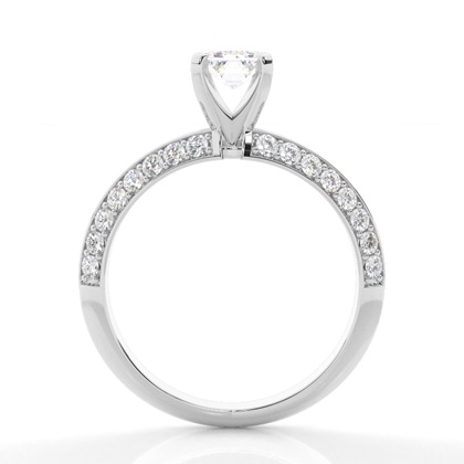 Emerald Side Stone Diamond Rings