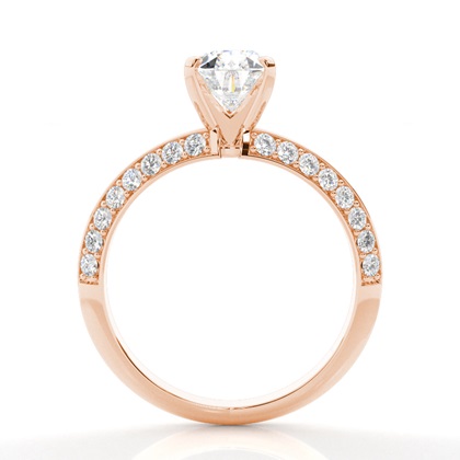 Rose Gold Side Stone Diamond Rings