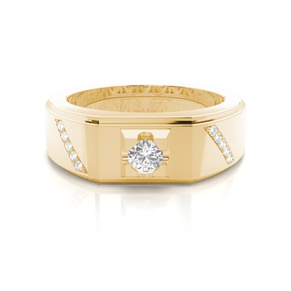 Yellow Gold Men's Diamond Rings