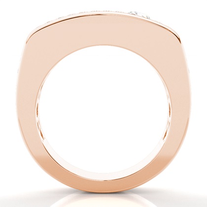 Runder Diamant Männerring in einer Halbzargenfassung