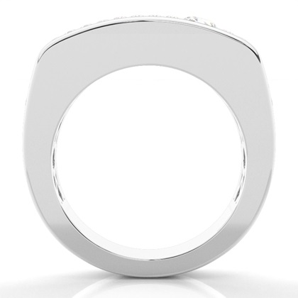 Runder Diamant Männerring in einer Halbzargenfassung