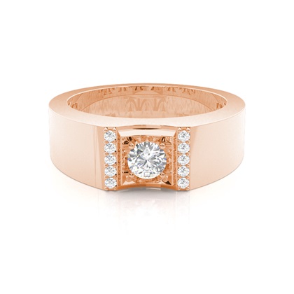 Rose Gold Men's Diamond Rings