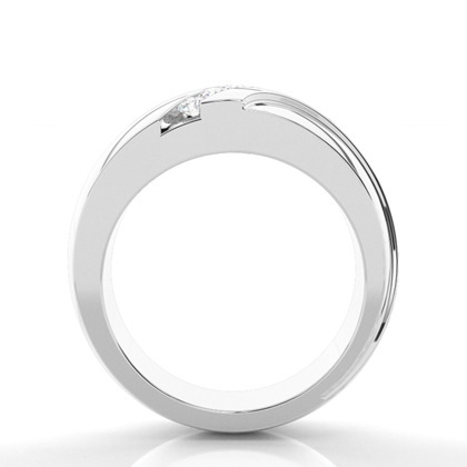 Channel Setting Round Diamond Mens Ring