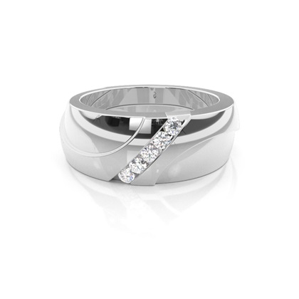 Silver Mens Diamond Rings