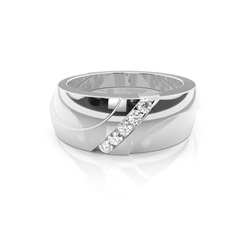 Brilliant Diamant Männerring in einer Kanalfassung