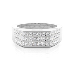 Brilliant Diamant Männerring in einer Kanalfassung