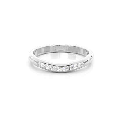 Round Diamond Womens Shaped Wedding Rings