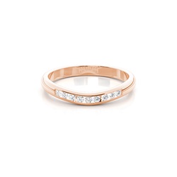 2.00mm Studded Flat Profile Diamond Shaped Band