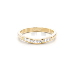 2.00mm Studded Flat Profile Diamond Shaped Band