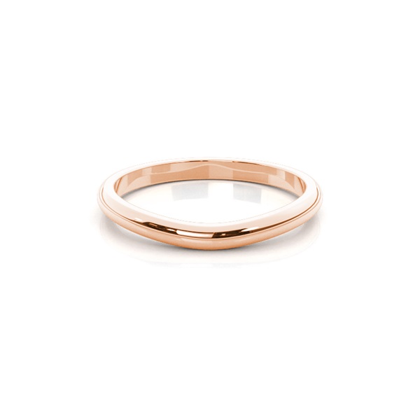 2.00mm Low Dome Profile Plain Shaped Wedding Band