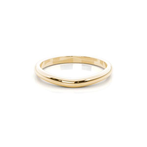 2.00mm Low Dome Profile Plain Shaped Wedding Band