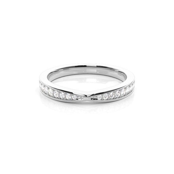 Studded Flat Profile Diamond Shaped Band