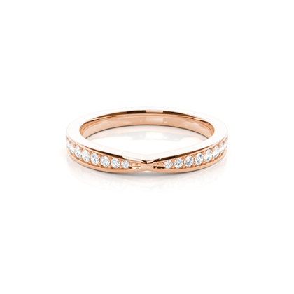 Studded Flat Profile Diamond Shaped Band