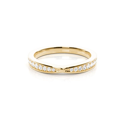 Studded Flat Profile Diamond Shaped Band